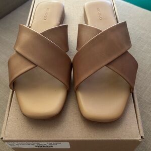 NEW Nisolo Catalina Slide Sandals in Almond, size 8
